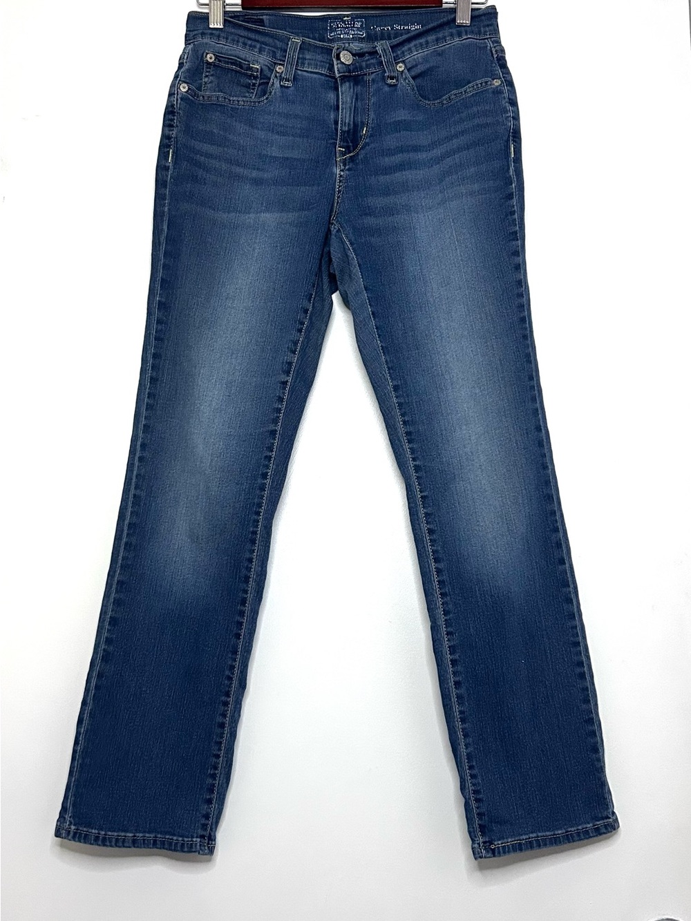 Levi Strauss Signature Curvy Straight Dark Wash Jeans, size 8